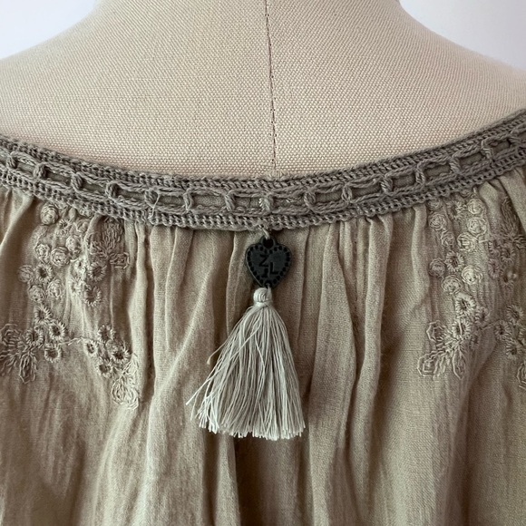 ZLEurope Boho Draped Dolman 100% Cotton Blouse Beach Resort Cruise Shirt - Picture 8 of 10